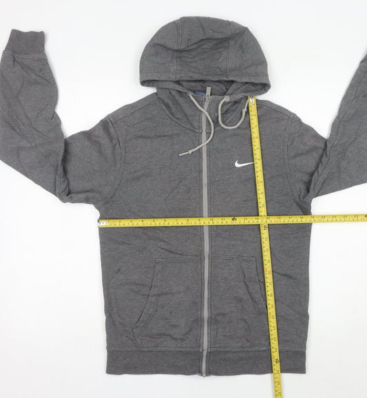 Nike Womens Grey Size 14 Basic Jacket Hooded Full Zip Cotton