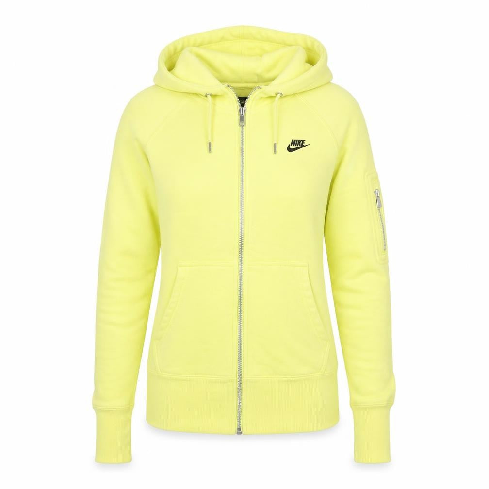 Womens UK 8 Regular Nike Yellow Full Zip Hoodie