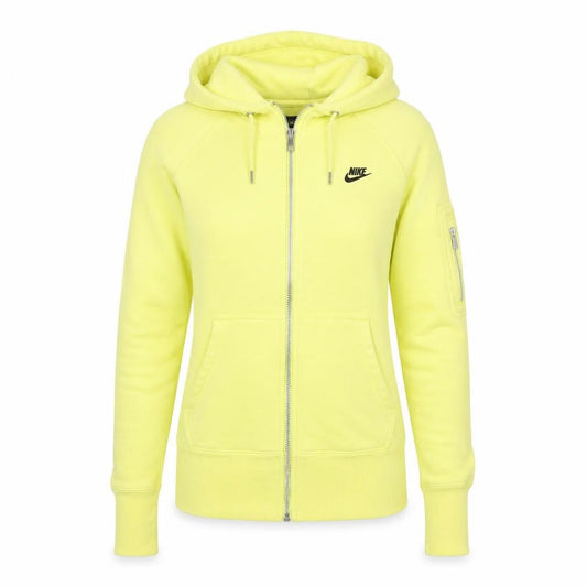 Womens UK 8 Regular Nike Yellow Full Zip Hoodie