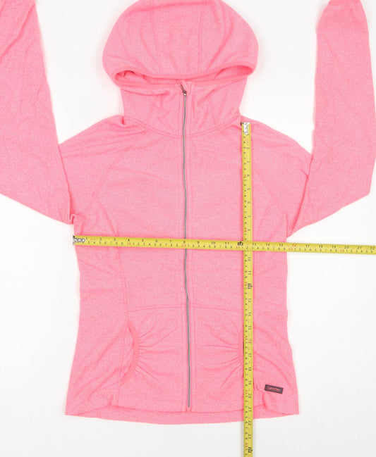 Calvin Klein Women’s Pink XS Performance Hooded Jacket Lightweight
