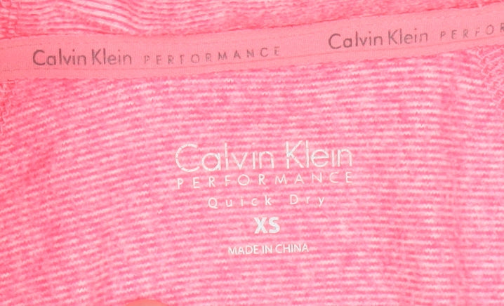 Calvin Klein Women’s Pink XS Performance Hooded Jacket Lightweight