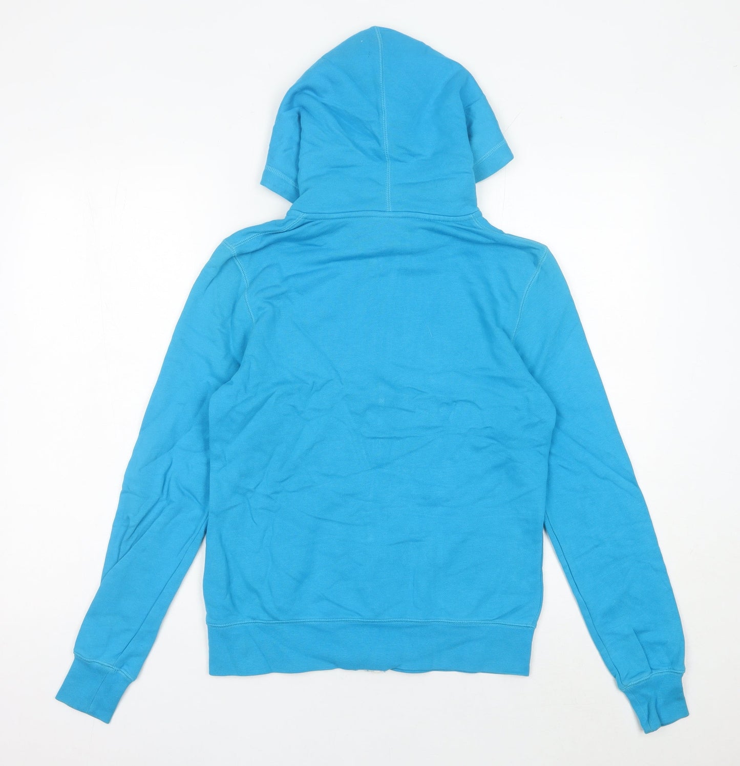 Nike Women’s Blue Full Zip Hoodie Size 12 UK Cotton Blend