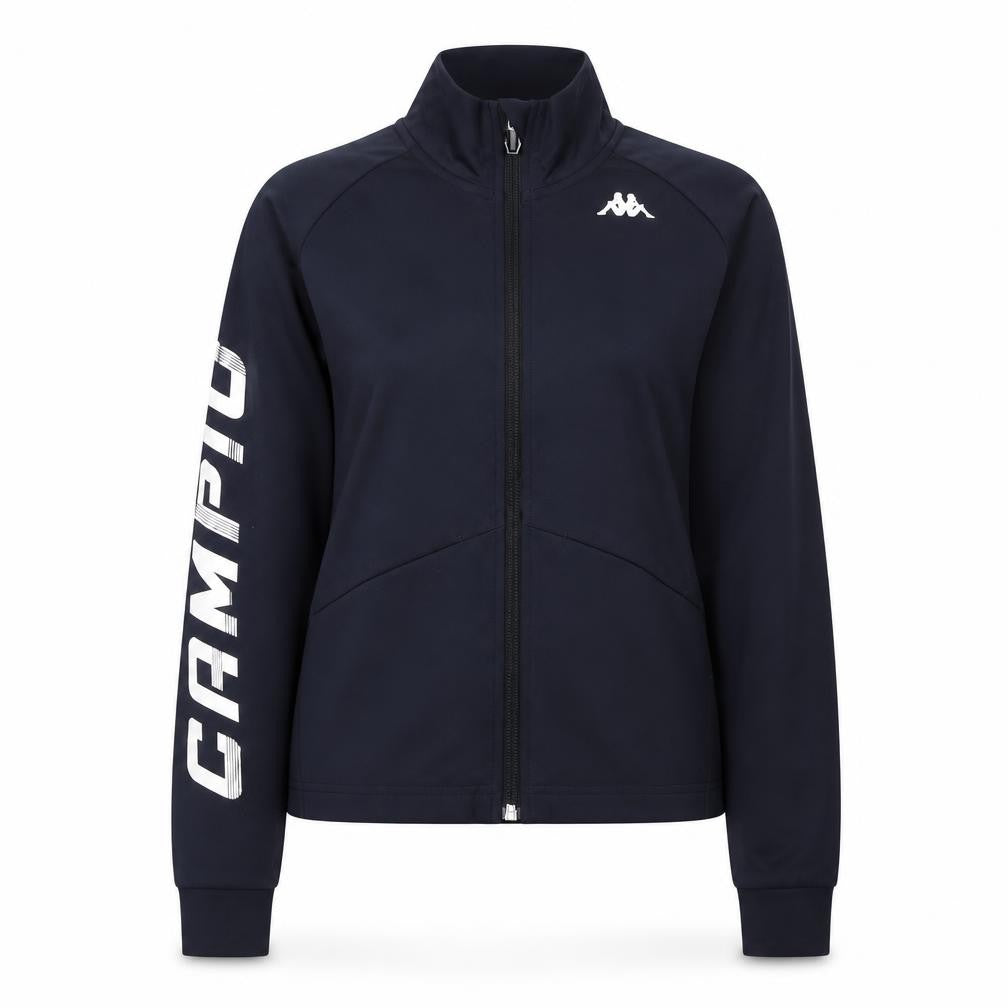 Kappa Womens Blue Size 6 Track Jacket Slim Fit Full Zip Activewear
