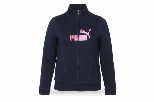Puma Womens Black Track Jacket Size 8 Full Zip Sportswear