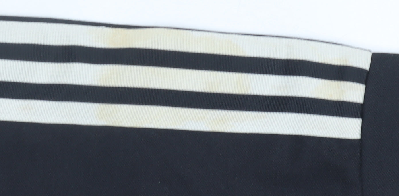 Adidas Womens Black Track Jacket Size 10 Full Zip Sports Top
