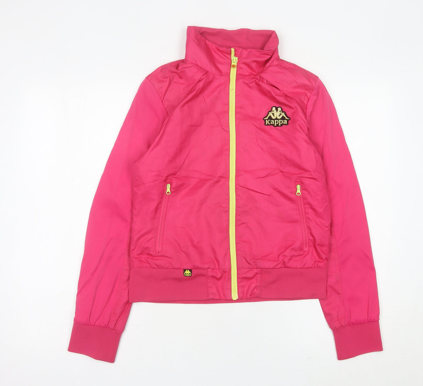 Kappa Womens Pink Track Jacket Size 10 Full Zip Lightweight Sports