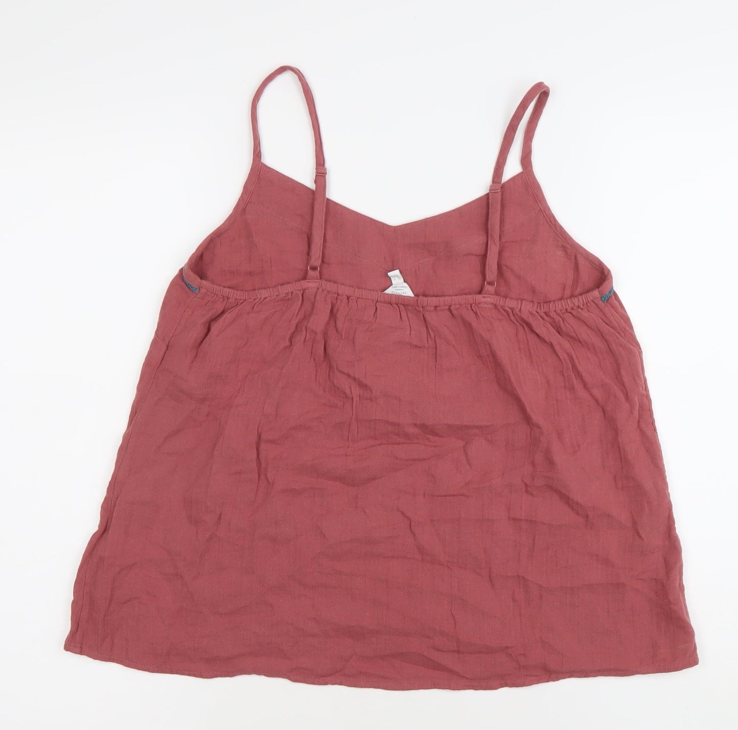 FatFace Women’s Pink Cotton Camisole Tank Top Size 8 V-Neck