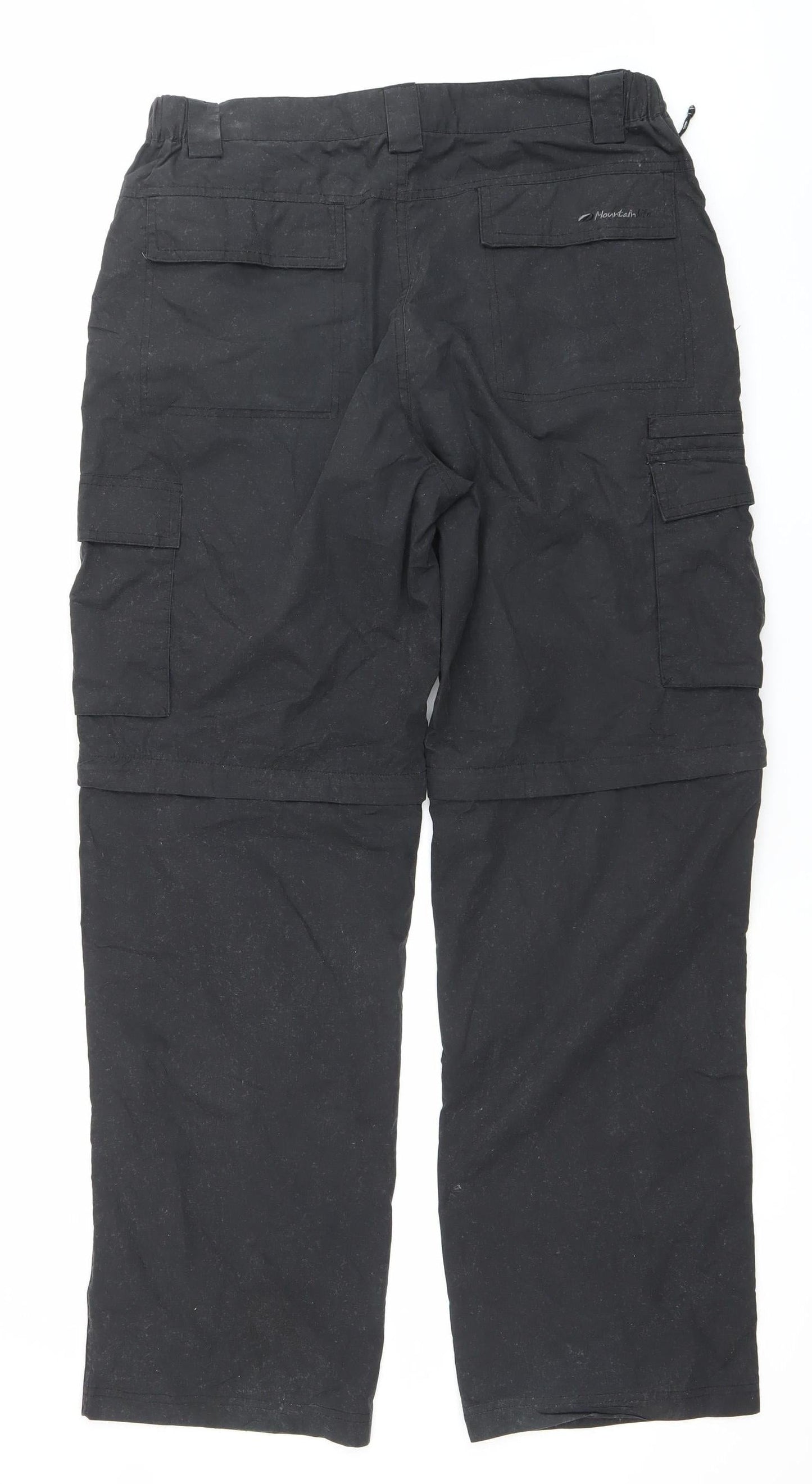 Mountainlife Men’s Black Cargo Trousers Size 34 Regular Fit Outdoor Workwear