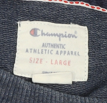 Champion Men’s Blue Crew Neck Pullover Sweatshirt Size L Regular Fit