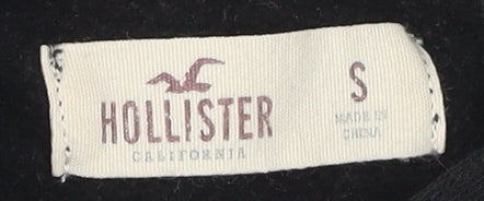 Hollister Women’s Black Pullover Hoodie Size S Cotton Blend Logo