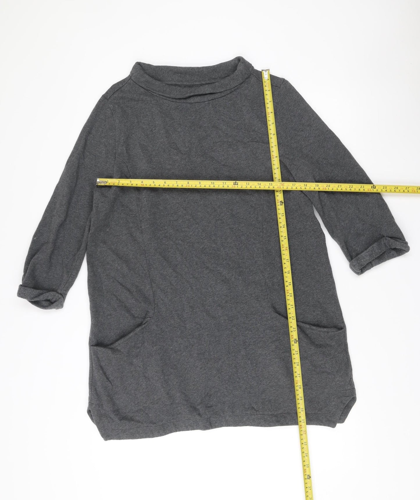Seasalt Cornwall Women’s Grey Cotton Tunic Dress Size 12