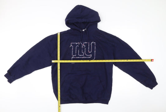 NFL Men’s Blue Pullover Hoodie M Graphic NY Logo Sportswear