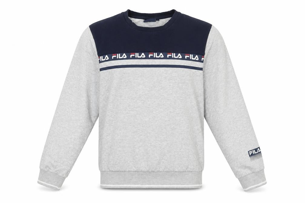 Mens UK M Regular FILA Grey Pullover Sweatshirt