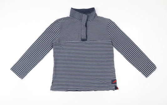Equestrian Women's Navy Stripe Sweatshirt Size 16 Cotton Blend