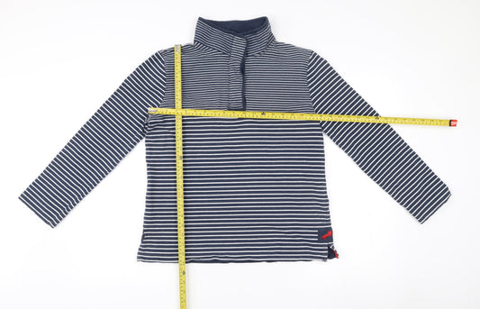Equestrian Women's Navy Stripe Sweatshirt Size 16 Cotton Blend
