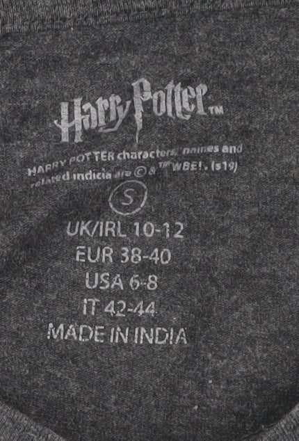 Harry Potter Womens Grey Long Sleeve T-Shirt Size 10 Mischief Managed