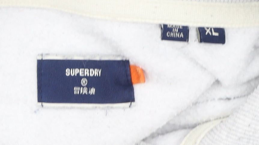 Superdry Men’s Grey XL Full Zip Basic Jacket with Pockets
