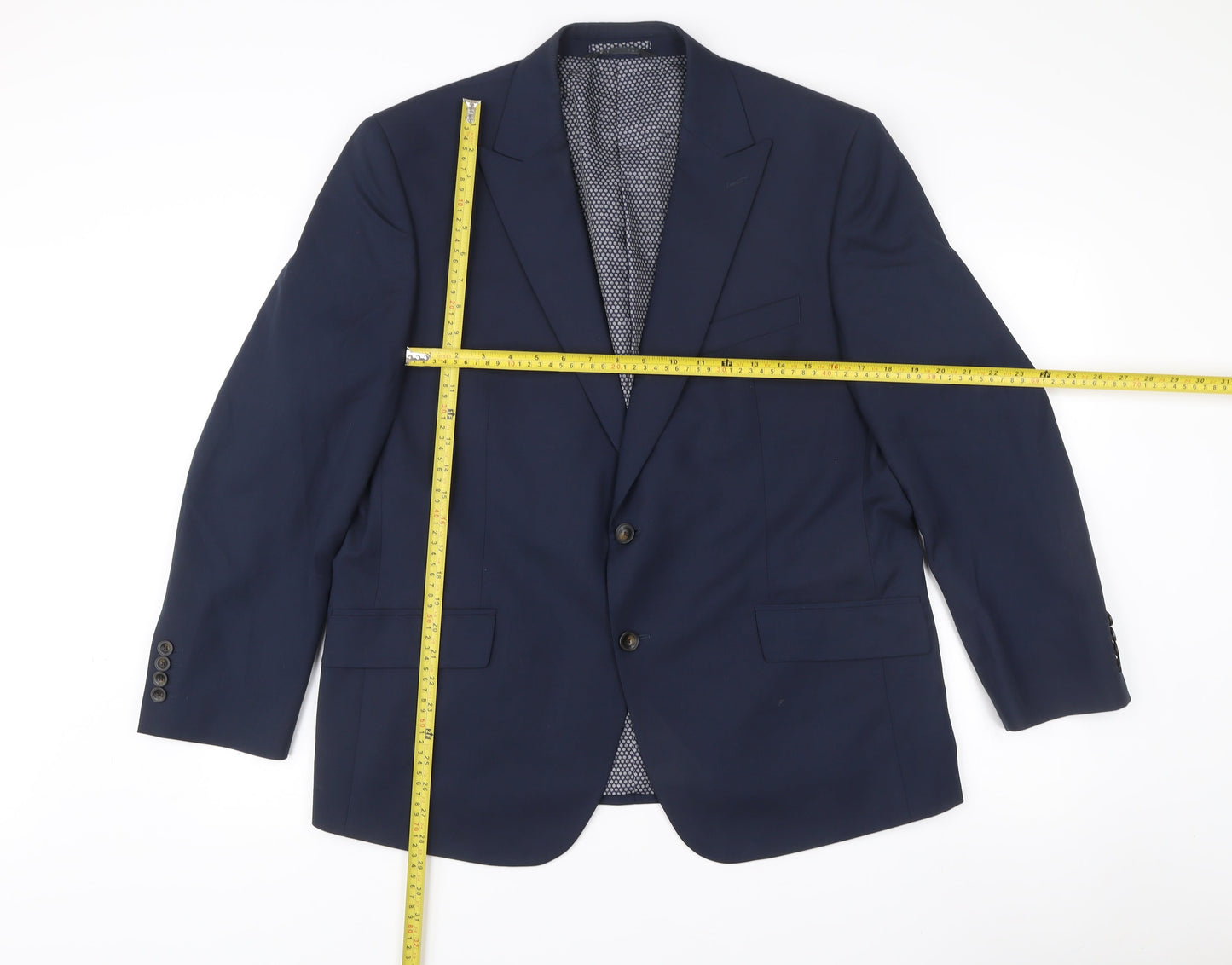 Marks and Spencer Mens Blue 44in Blazer Jacket 2XL Regular Fit