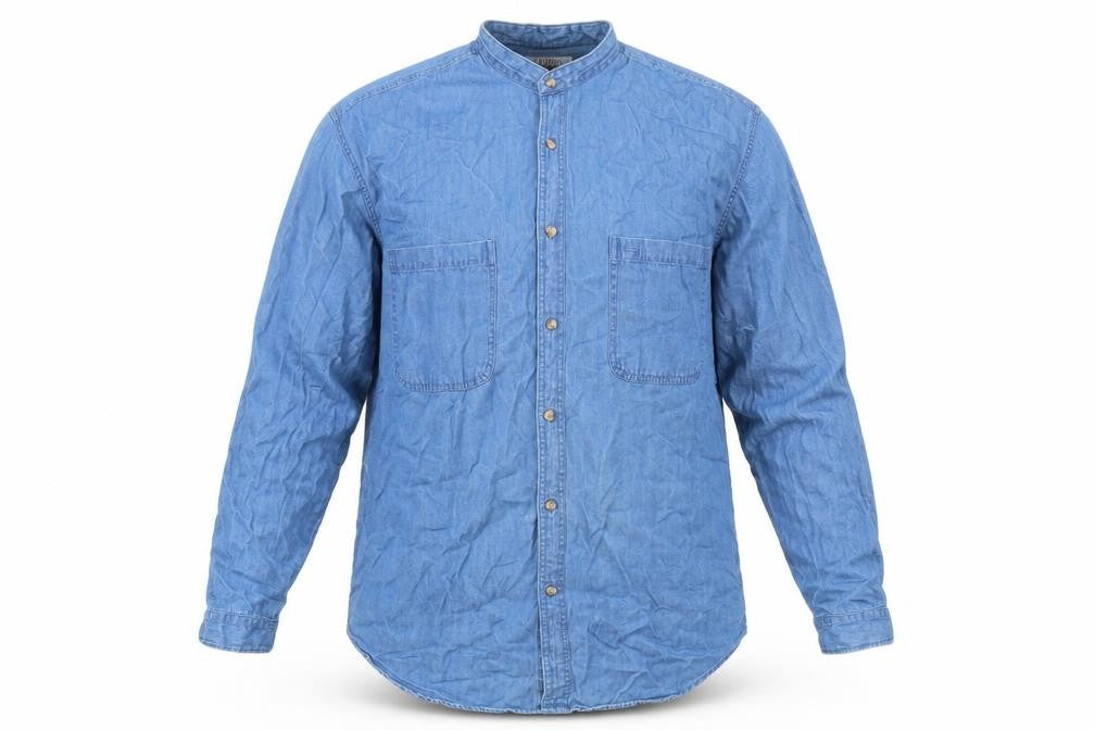 Taylor & Butler Men’s Blue Cotton Denim Long Sleeve Shirt L