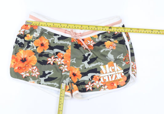 McKenzie Girls Multicoloured Floral Camo Sweat Shorts 3-4 Years Polyester