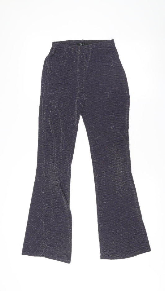 New Look Girls Black Glitter Slim Fit Jeggings Age 14-15 Years Party Trousers