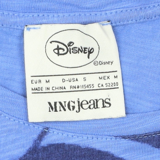 Disney MNGjeans Womens Blue T-Shirt Size 12 Cartoon Print