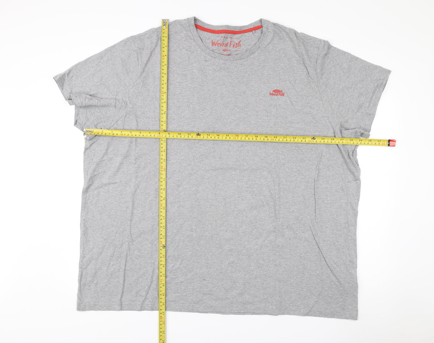 Weird Fish Mens Grey 5XL Crew Neck Cotton T-Shirt