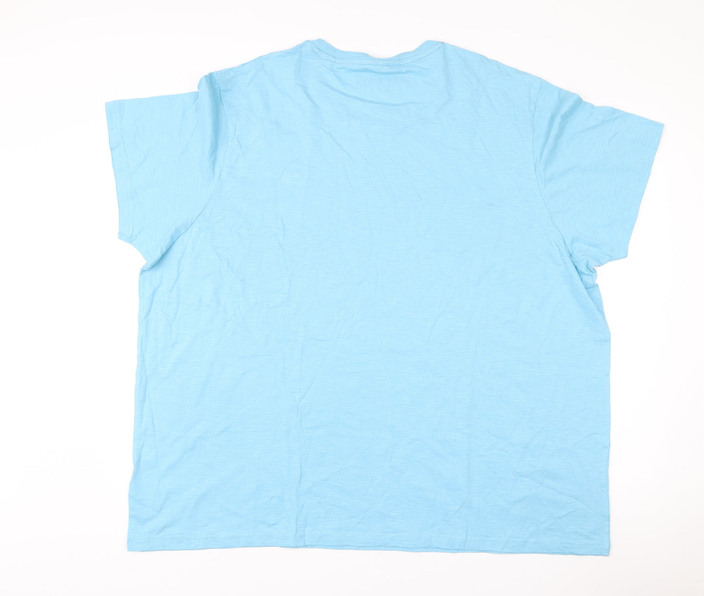 Weird Fish Men’s 5XL Sky Blue Organic Cotton Crew Neck T-Shirt