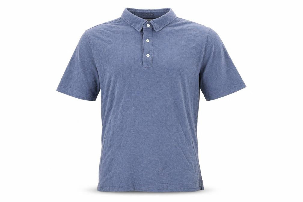 JACHS New York Men's Blue Cotton Blend Polo Shirt Size L