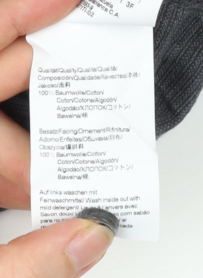 Hugo Boss Mens Grey 2XL Slim Fit Long Sleeve Cotton Polo Shirt