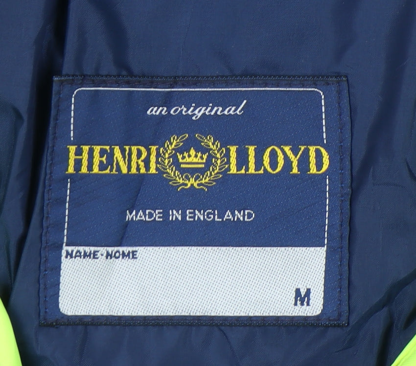 Henri Lloyd Men’s Yellow Blue Rain Coat Jacket M Waterproof Sailing Outdoor