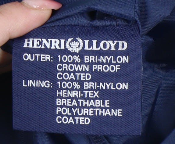 Henri Lloyd Men’s Yellow Blue Rain Coat Jacket M Waterproof Sailing Outdoor
