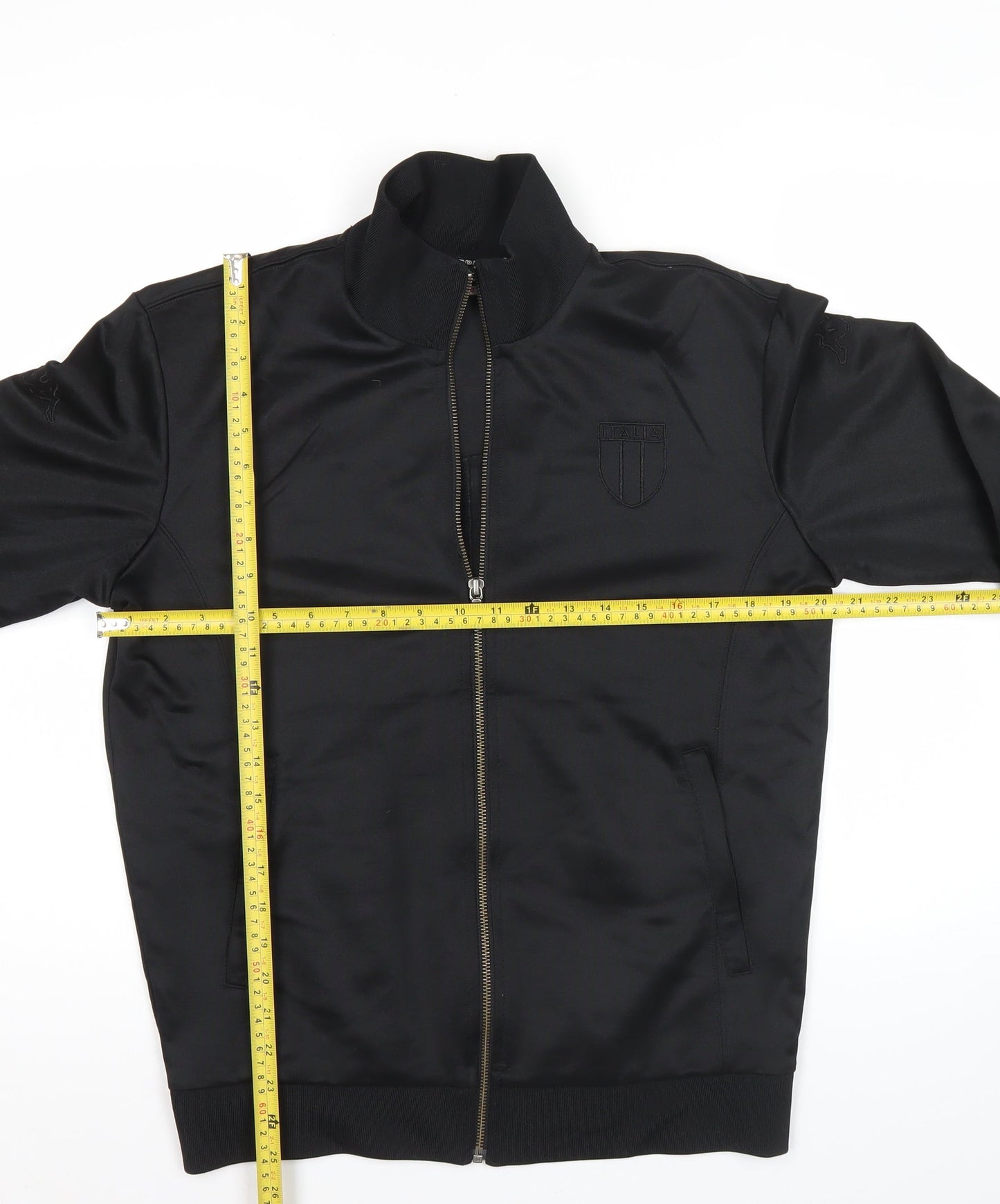Kappa Mens Black Track Jacket Size M Regular Fit Italia Sportswear