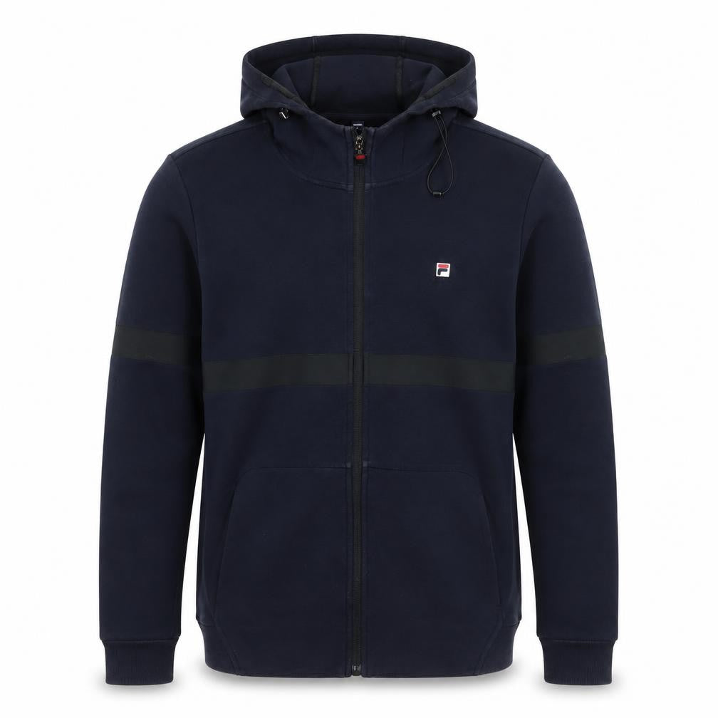 Mens UK M Regular FILA Blue Full Zip Hoodie