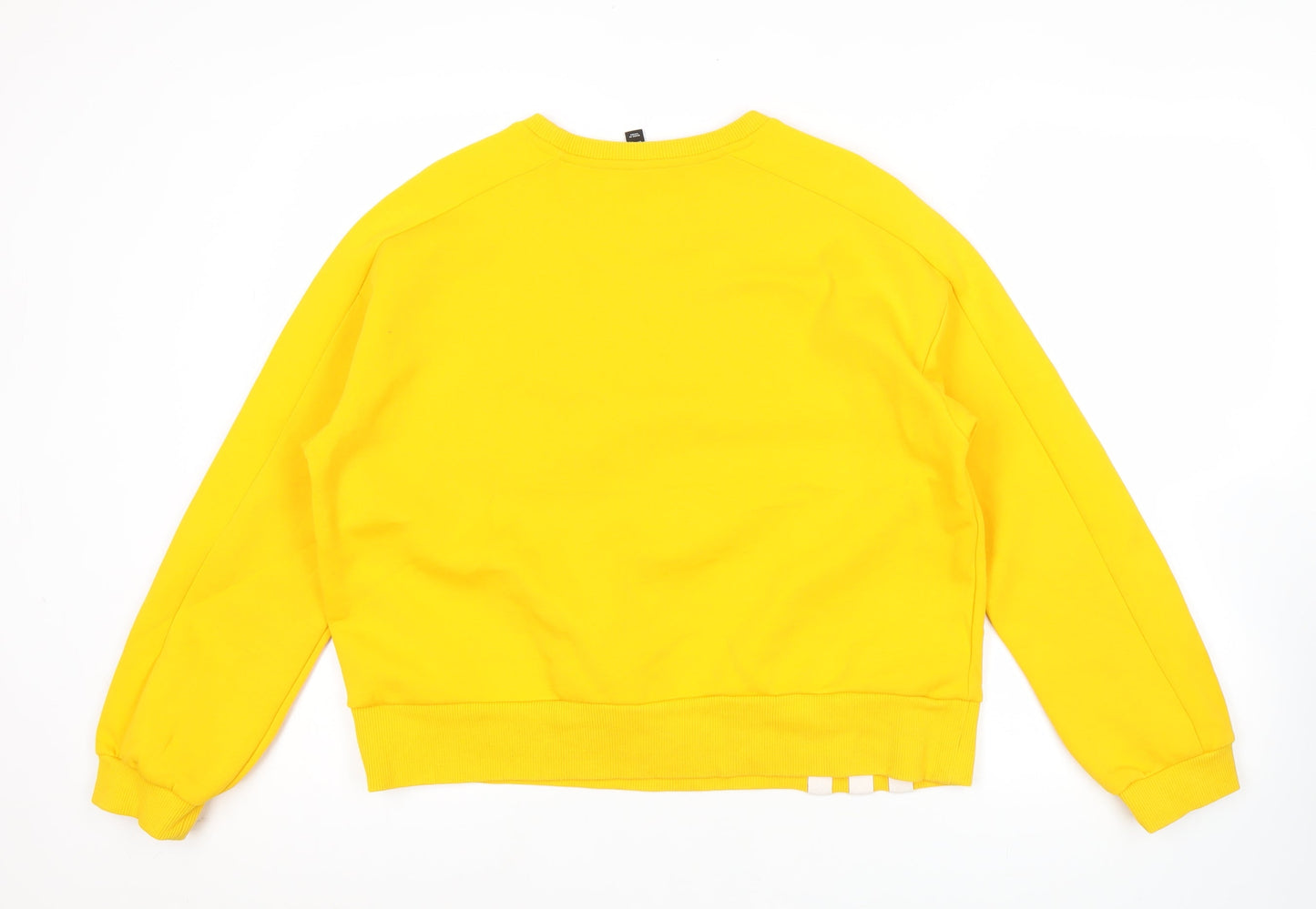 Adidas Neo Womens Yellow Sweatshirt Size 12 UK Cotton Blend Pullover