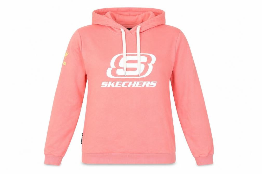 Womens UK 10 Regular Skechers Pink Pullover Hoodie