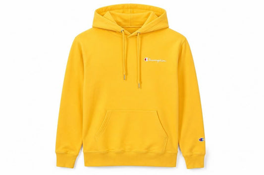 Mens UK S Regular Champion Yellow Pullover Hoodie