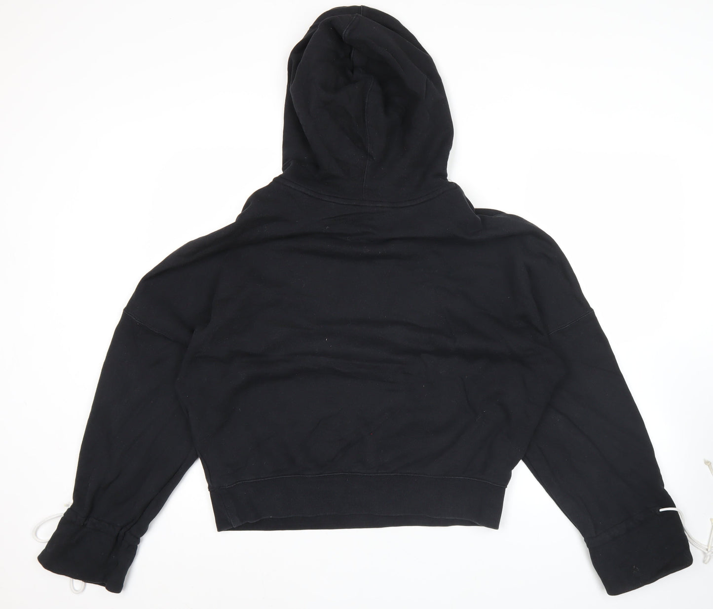 Adidas Womens Black Hoodie Size 12 Pullover Relaxed Fit Logo