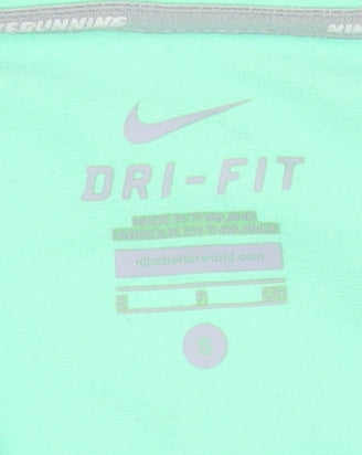 Nike Womens Green Grey Dri-Fit Running Hoodie Sweatshirt Size S