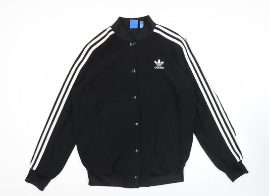 Adidas Men's Black Varsity Bomber Jacket Size S Regular Fit
