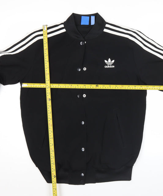 Adidas Men's Black Varsity Bomber Jacket Size S Regular Fit