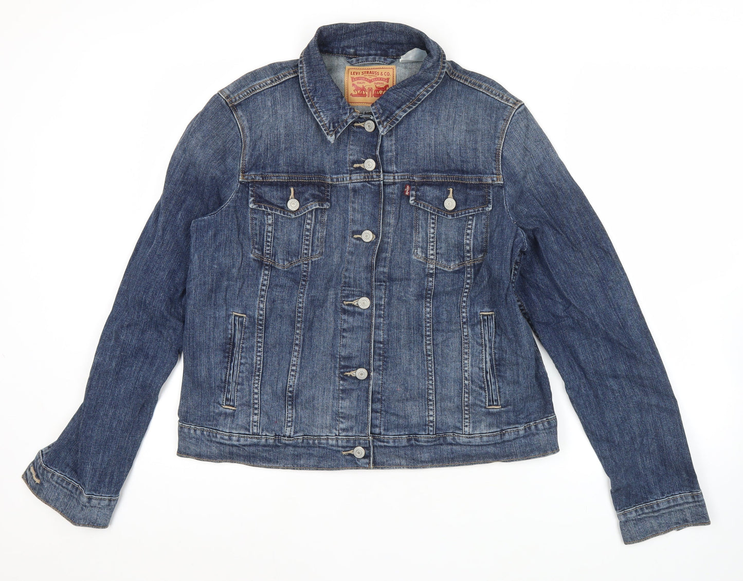 Levi’s Women Blue Denim Jacket XL Button-Up Classic Style