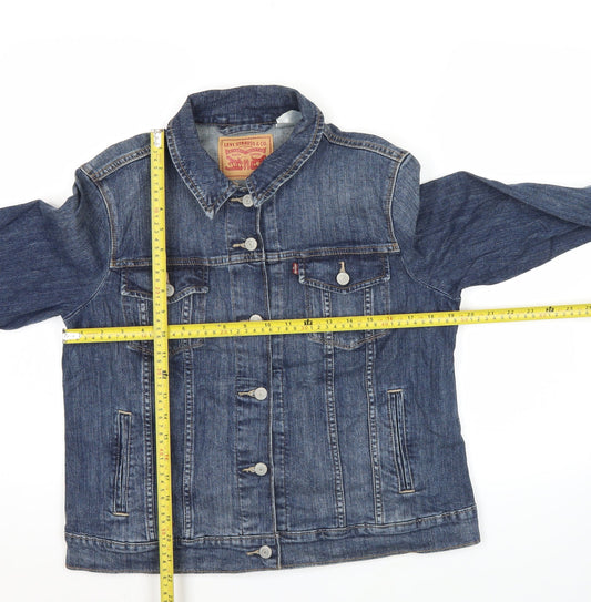 Levi’s Women Blue Denim Jacket XL Button-Up Classic Style