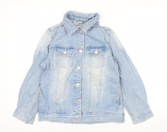 Lee Womens Blue Denim Jacket Size S Casual Buttoned Retro