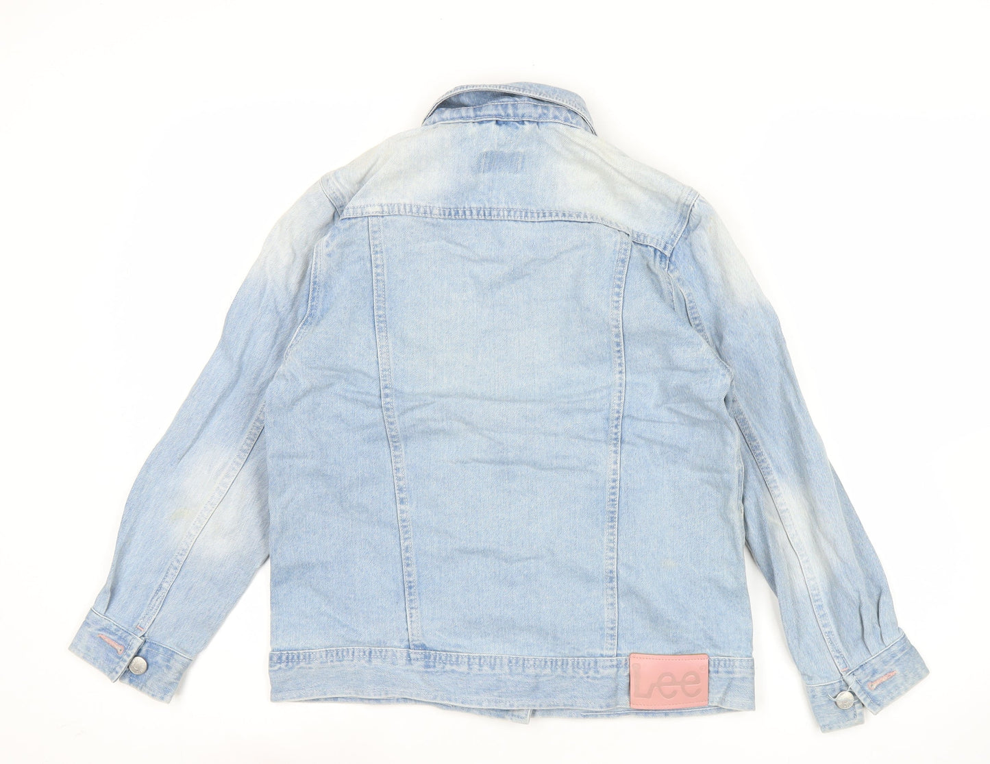 Lee Womens Blue Denim Jacket Size S Casual Buttoned Retro