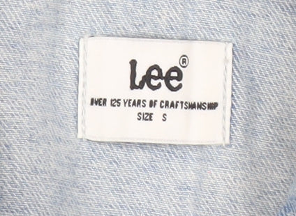 Lee Womens Blue Denim Jacket Size S Casual Buttoned Retro