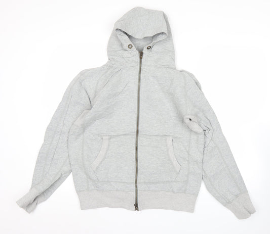 Champion Men's Grey Full Zip Hoodie Size L Regular Fit