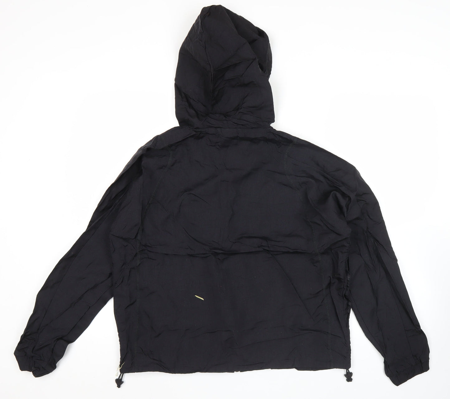 Adidas Womens Black Size 8 Windbreaker Jacket Hooded Nylon