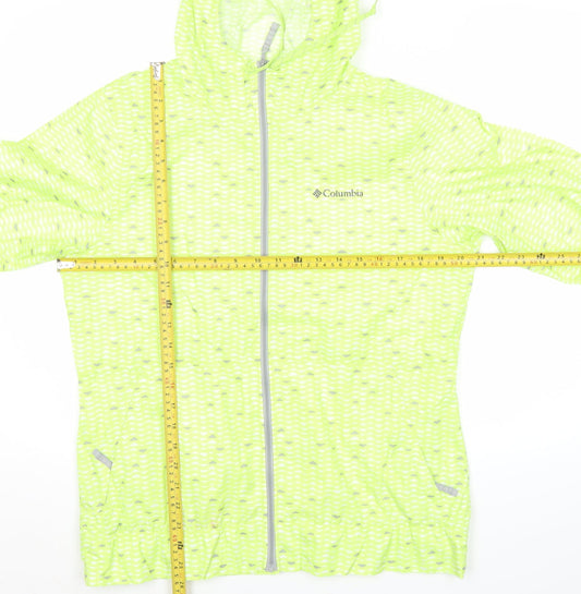 Columbia Womens Green M Windbreaker Jacket Lightweight Hooded