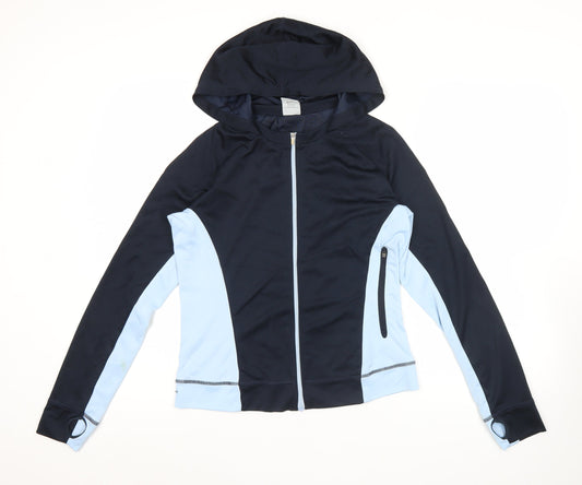 Nike Women’s Navy Blue Full Zip Hoodie Jacket Size M Dri-Fit